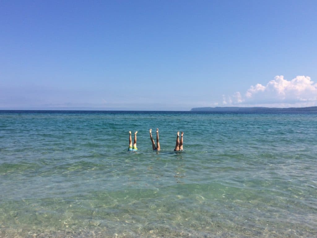 Swimming in Lake Michigan